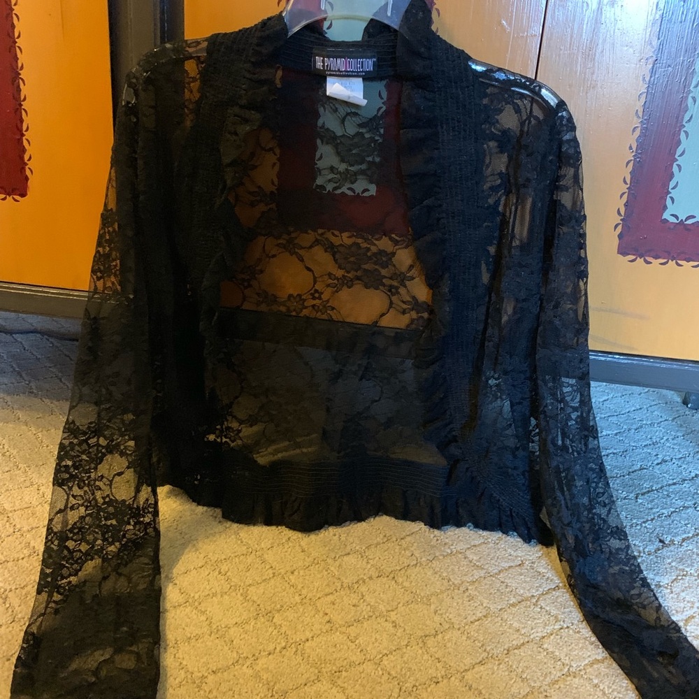 Lace bolero jacket.